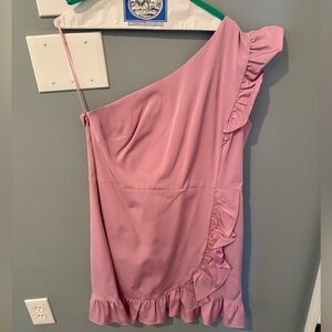 J. Crew pink one shoulder mini dress. Size 18